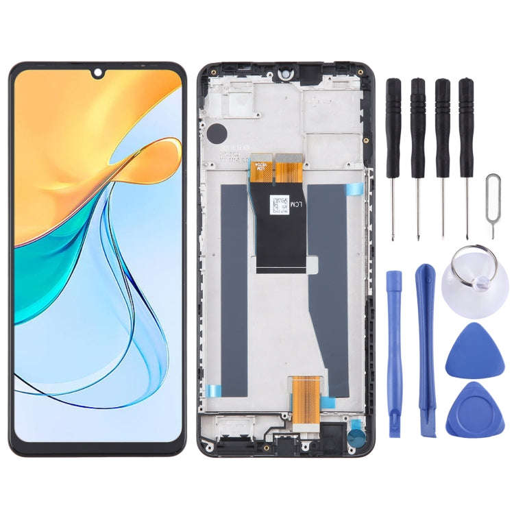 For ZTE Blade V50 Vita 8550 LCD Screen Digitizer Full Assembly with Frame, For ZTE Blade V50 Vita