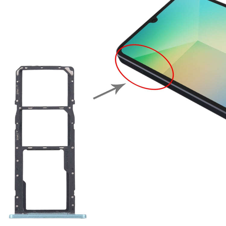For Samsung Galaxy A06 SM-A065F Original SIM Card Tray + SIM Card Tray + Micro SD Card Tray, For ...