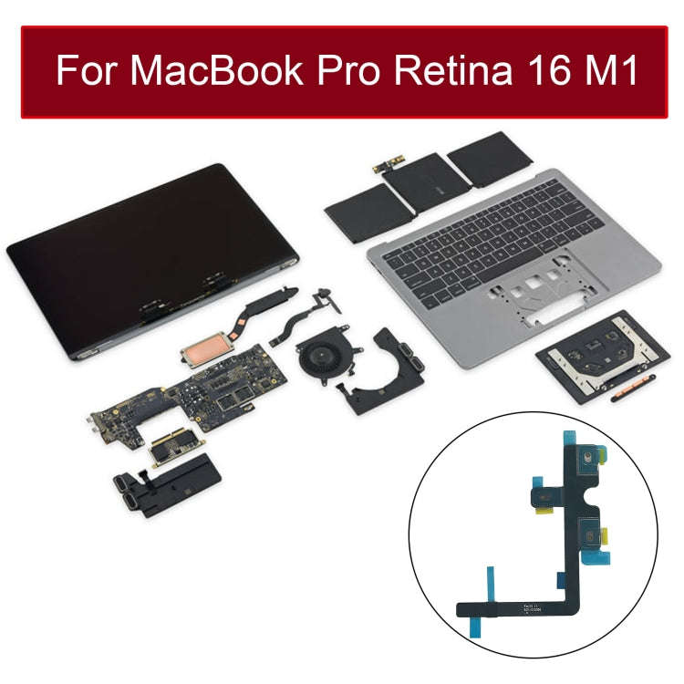 Microphone Flex Cable for MacBook Pro 16 inch M1 A2485 EMC3651 2021, For MacBook Pro 16 2021 A248...