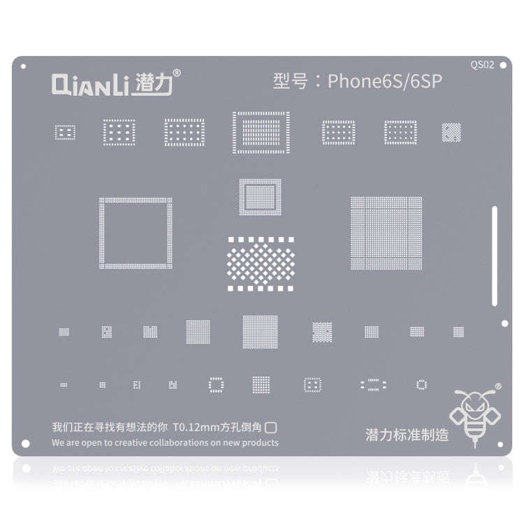 Qianli QS02 Bumblebee Stencils BGA Reballing Planting Tin Plate For iPhone 6s/6s Plus, For iPhone...