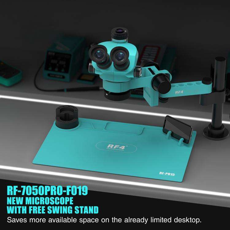 RF4 RF7050PRO-FO19 360 Degree Adjustable Universal Telescopic Rotating Lifting Microscope with Si...