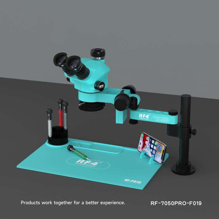 RF4 RF7050PRO-FO19 360 Degree Adjustable Universal Telescopic Rotating Lifting Microscope with Si...