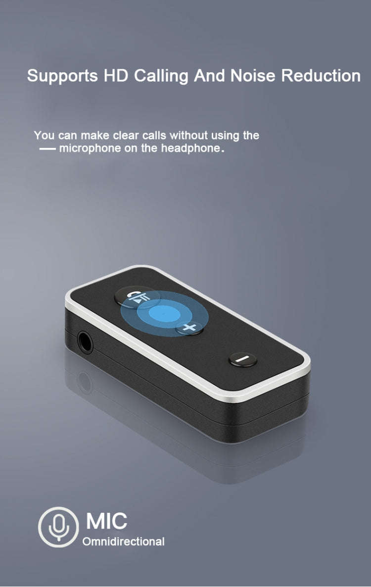 Bluetooth 5.0 audio receiver 3.5AUX car speaker headphones universal one tow two talk, Bluetooth 5.0