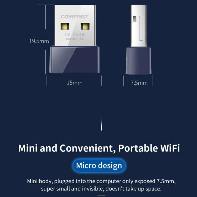 COMFAST CF-723B Mini 2 in 1 USB Bluetooth WiFi Adapter 150Mbps Wireless Network Card Receiver, CF...