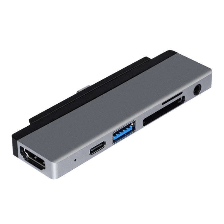 6 in 1 Type-C to HDMI/PD/USB3.0/Audio/SD&TF Card Reader HUB Converter for iPad Pro, 6 in 1