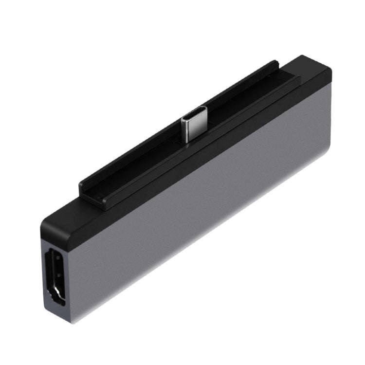 6 in 1 Type-C to HDMI/PD/USB3.0/Audio/SD&TF Card Reader HUB Converter for iPad Pro, 6 in 1