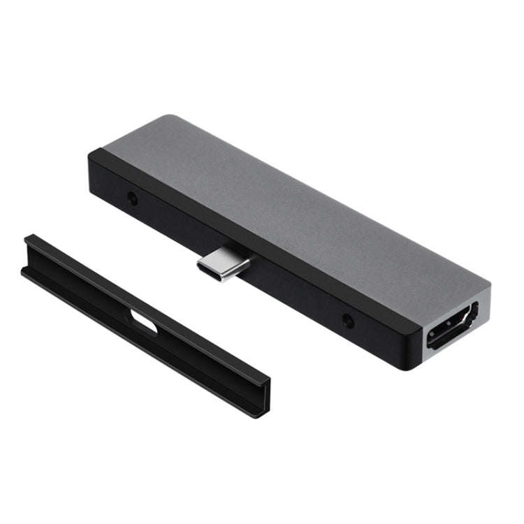 6 in 1 Type-C to HDMI/PD/USB3.0/Audio/SD&TF Card Reader HUB Converter for iPad Pro, 6 in 1
