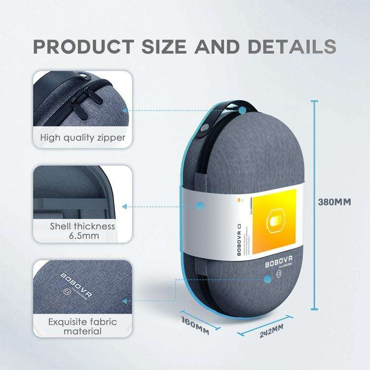 BOBOVR C2 Portable Case is Suitable For Oculus Quest 2 Large Space Compatible With M2 Band and El...
