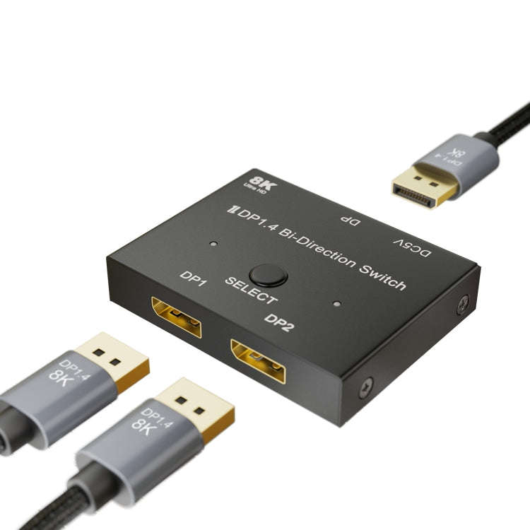 8K DP 1.4 Bi-Direction Switch, 8K Switcher(Black)