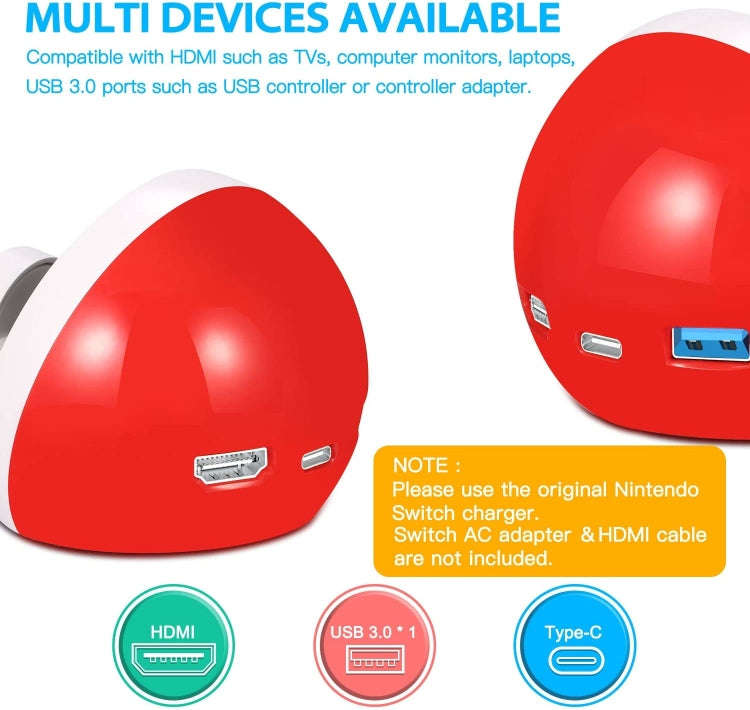 Multifunctional HDMI Charging Base Accessories For Nintendo Switch, Charging Base