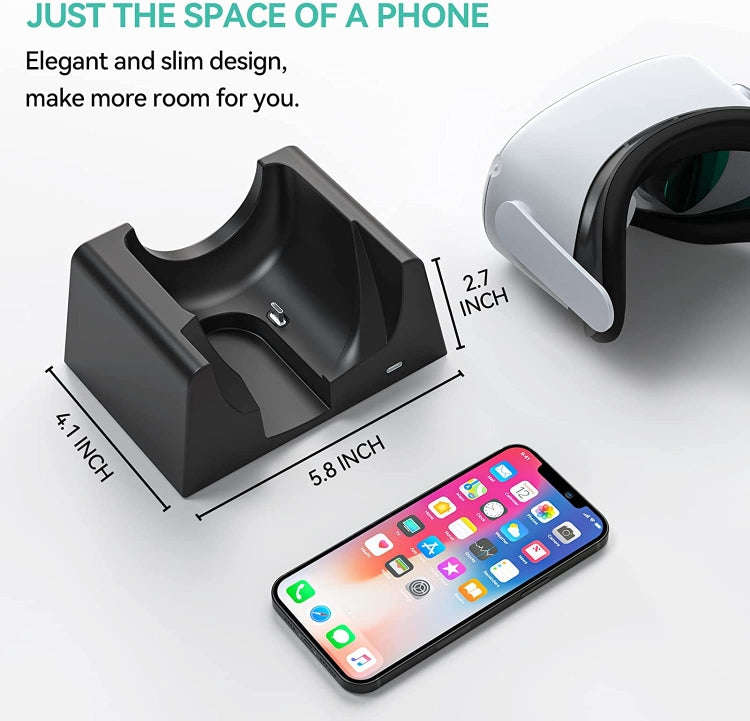 For Oculus Quest 2 VR Charging Stand VR Accessories Host Storage Bracket Charging Stand, VR Charg...