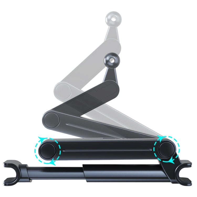 A081+X159 Car Backseat Headrest Tablet Bracket Long Arm Collapsible Mount, A081+X159