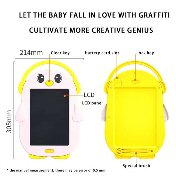 HYD-8511 Cartoon Kids LCD ABS Graffiti Drawing Colorful Hands Writing Board, Chick