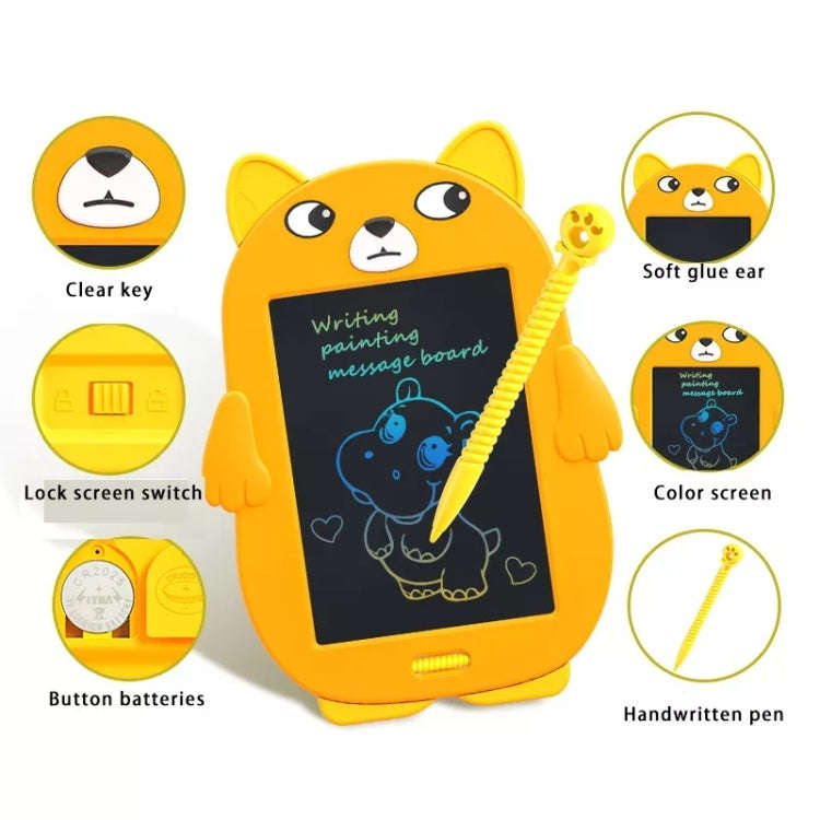 HYD-8511 Cartoon KIds LCD ABS Graffiti Drawing Colorful Hands Writing Board, Cat,