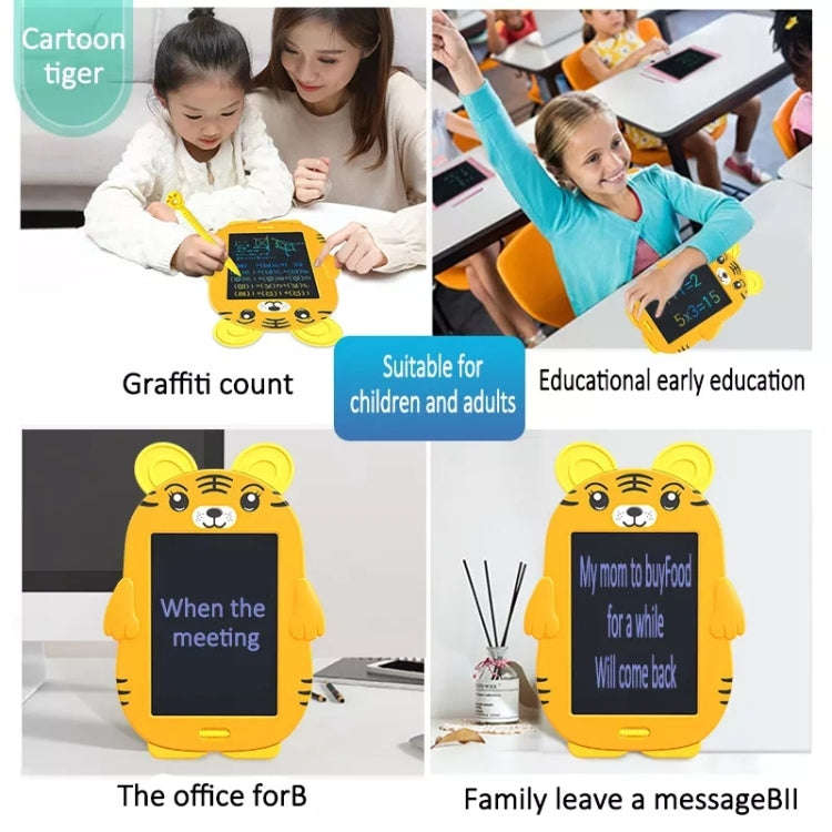 HYD-8511 Cartoon KIds LCD ABS Graffiti Drawing Colorful Hands Writing Board, Tiger