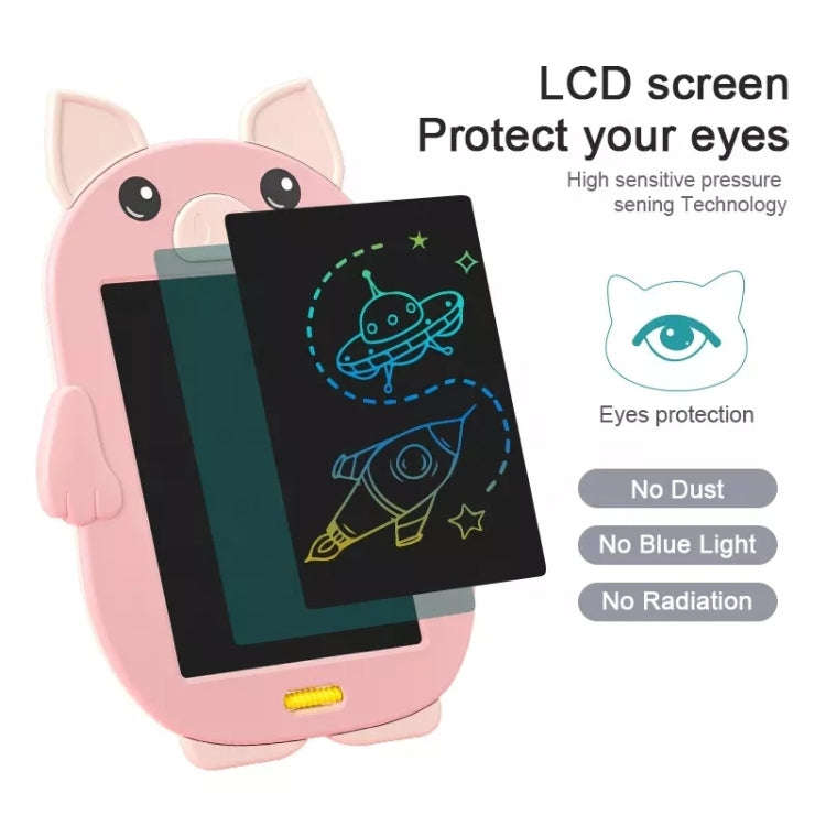 HYD-8511 Cartoon KIds LCD ABS Graffiti Drawing Colorful Hands Writing Board, Pig