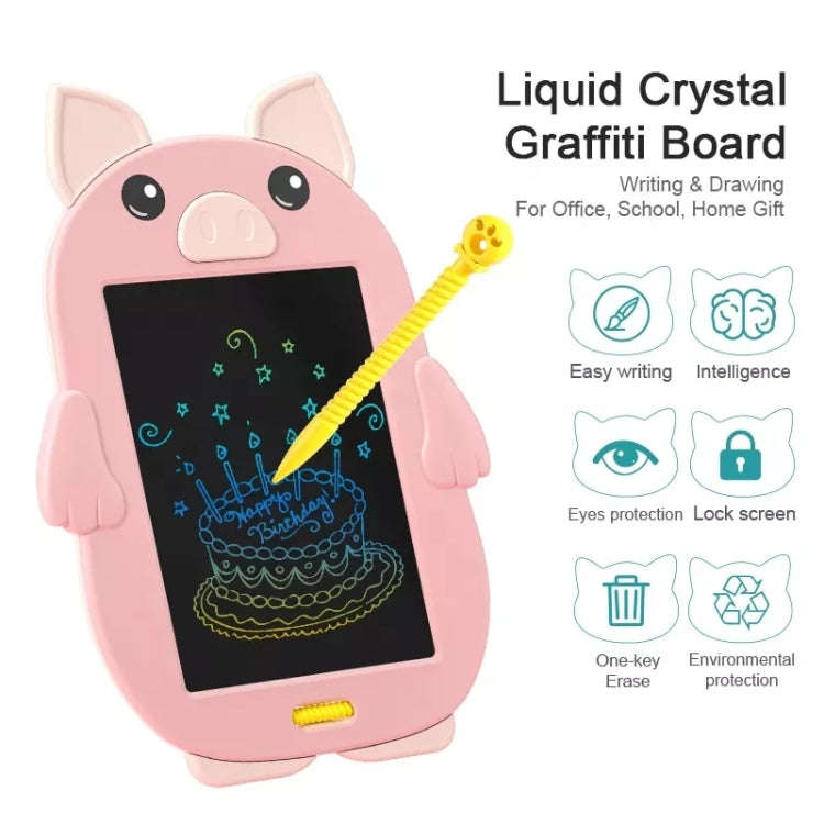HYD-8511 Cartoon KIds LCD ABS Graffiti Drawing Colorful Hands Writing Board, Pig