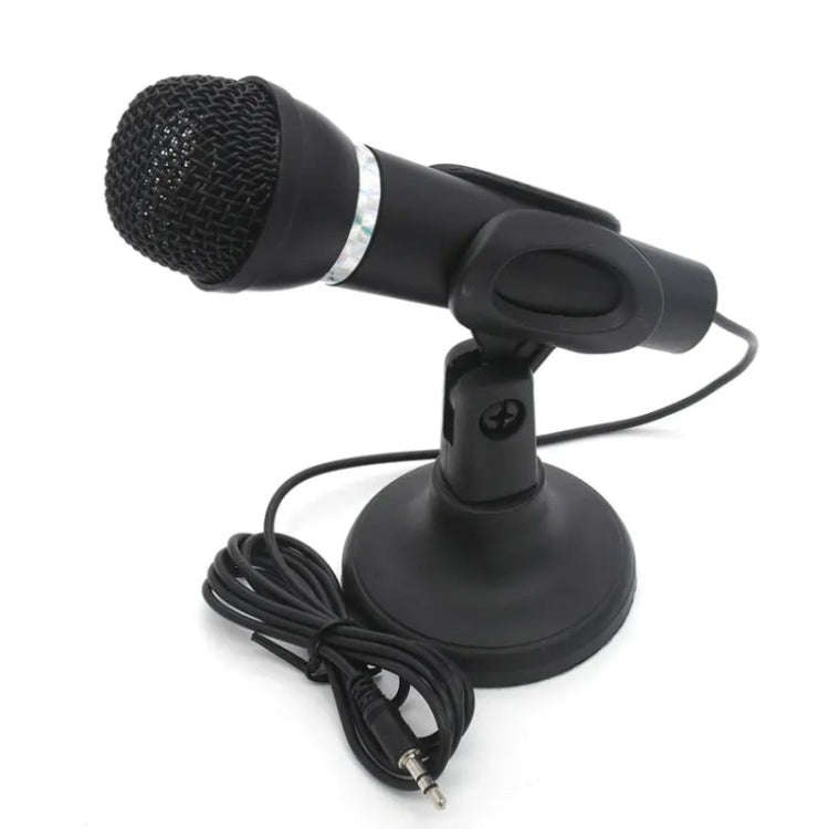 K-307 3.5mm Home Stereo MIC Computer Desktop Chatting Gaming Microphone with Stand, K-307