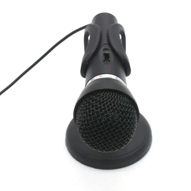 K-307 3.5mm Home Stereo MIC Computer Desktop Chatting Gaming Microphone with Stand, K-307