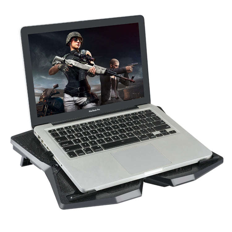 S400 Four Cooling Fans Foldable Adjustable Gaming Laptop Desktop Holder, S400