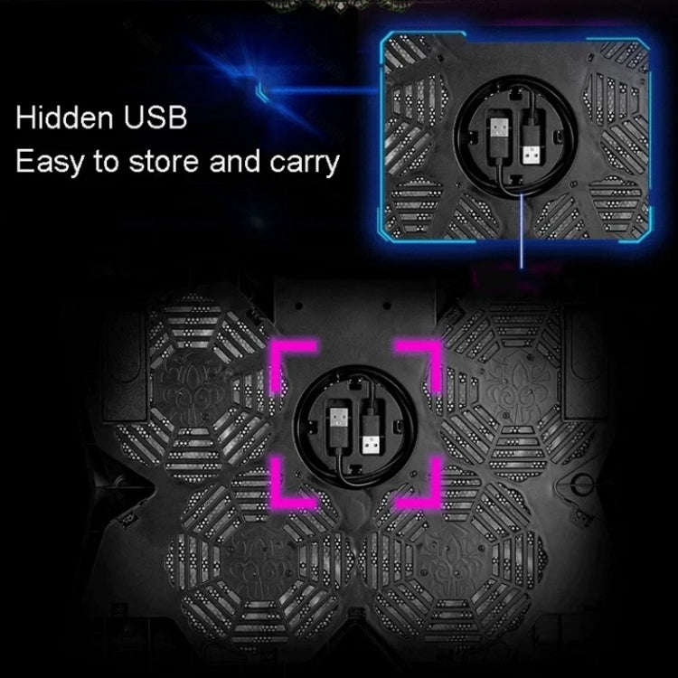 S400 Four Cooling Fans Foldable Adjustable Gaming Laptop Desktop Holder, S400