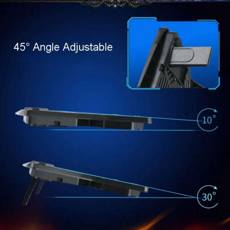 S400 Four Cooling Fans Foldable Adjustable Gaming Laptop Desktop Holder, S400