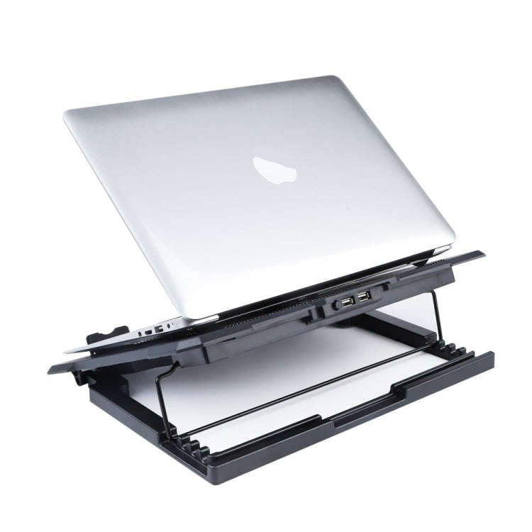 S100 One Fan Adjustable Height Dual USB Ports Laptop Cooling Pad, S100