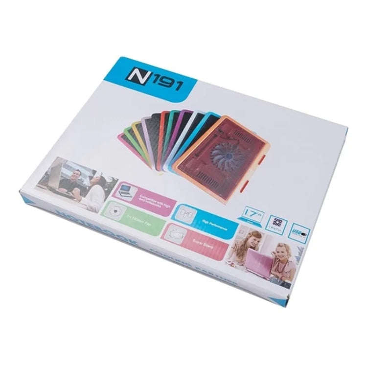 N191 USB Powered Portable Slim Silent Fan Laptop Cooling Pad with Stand, N191