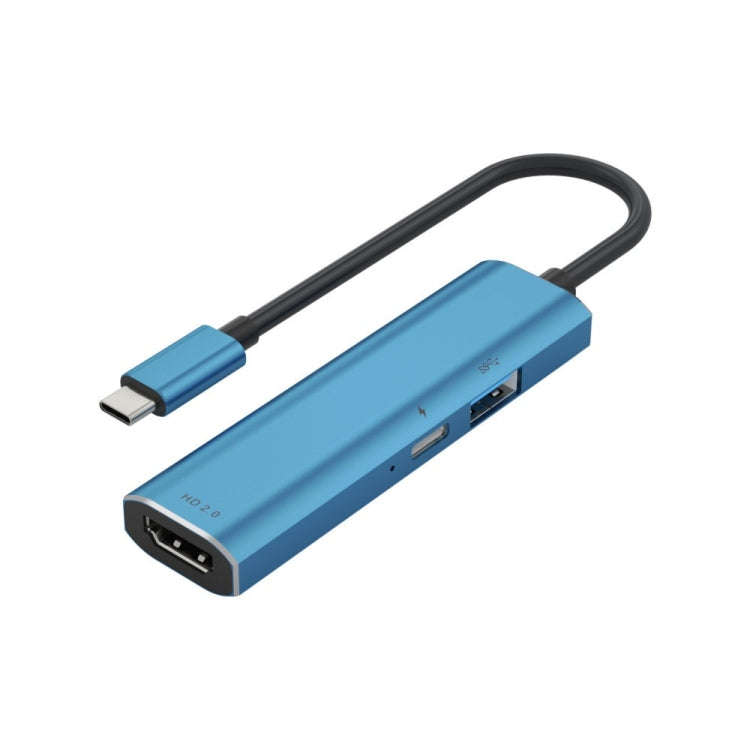 V264 3 in 1 USB-C / Type-C to USB3.0 + PD3.0 + HD2.0 3-Ports Multi Splitter Adapter OTG HUB, USB ...