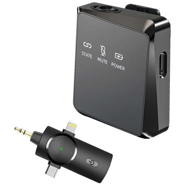 3 in 1 Mini Wireless Lavalier Microphone for iPhone / iPad / Android / PC Camera, One by One, One...