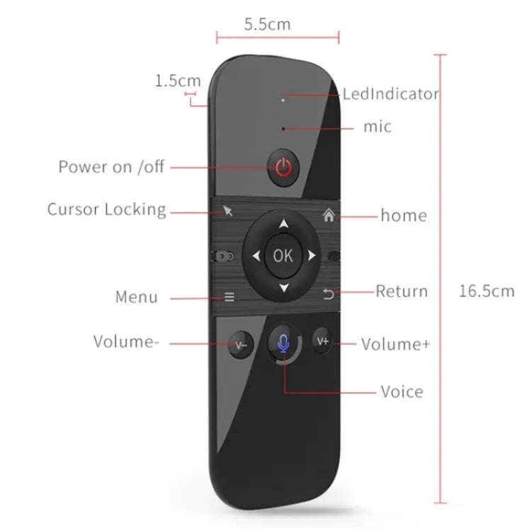 M8 For Home TV Box Smart TV 2.4G Wireless Smart Air Fly Mouse Remote Control Replacement, M8