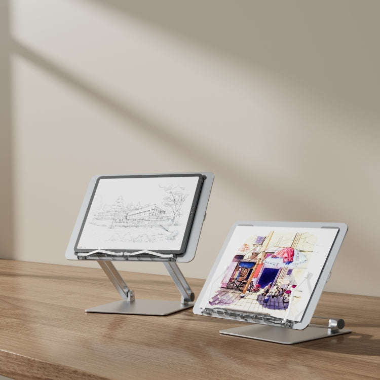 AP-2DB With Book Clips Portable Folding Laptop Adjustable Hollow Heat Dissipation Stand, AP-2DB
