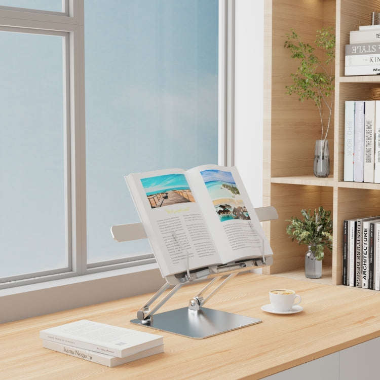 AP-2DB With Book Clips Portable Folding Laptop Adjustable Hollow Heat Dissipation Stand, AP-2DB