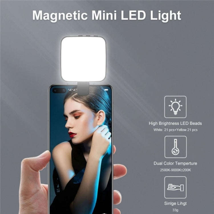 VLOGLITE W42 Laptop Magnetic Mini LED Fill Light Rechargeable Selfie Light Portable Phone Light, W42