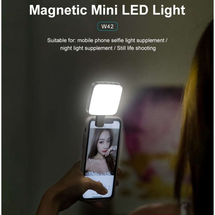 VLOGLITE W42 Laptop Magnetic Mini LED Fill Light Rechargeable Selfie Light Portable Phone Light, W42