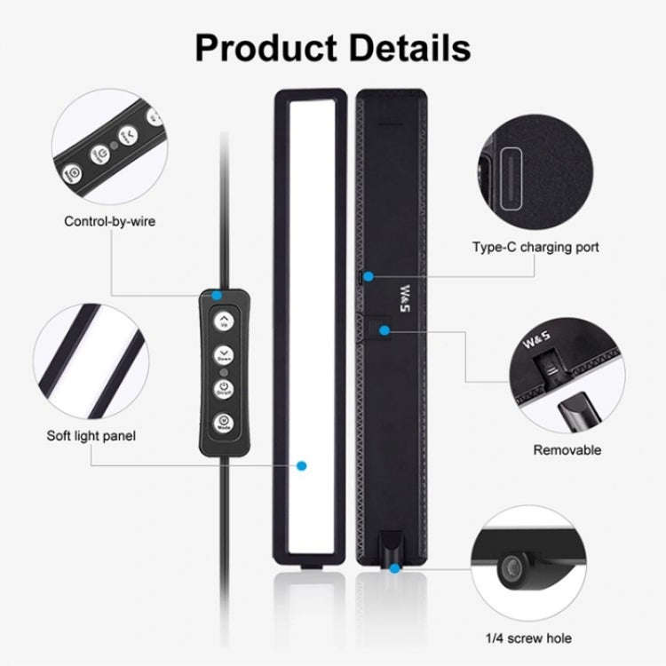 VLOGLITE WS66 LED Webcam Streaming Lights Video Conference Lighting Laptop Light with Tripod, WS66