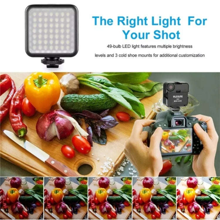 VLOGLITE W49 Photography Cell Phone Live Streaming Beauty Lights Mini Fill Light LED Camera Light...