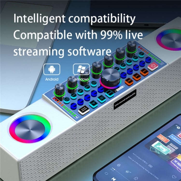 SY8 Live Sound Card All-in-one Machine Speaker Stereo Subwoofer With Mic