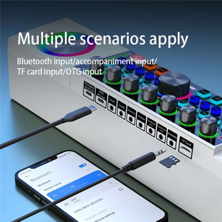 SY8 Live Sound Card All-in-one Machine Speaker Stereo Subwoofer With Mic