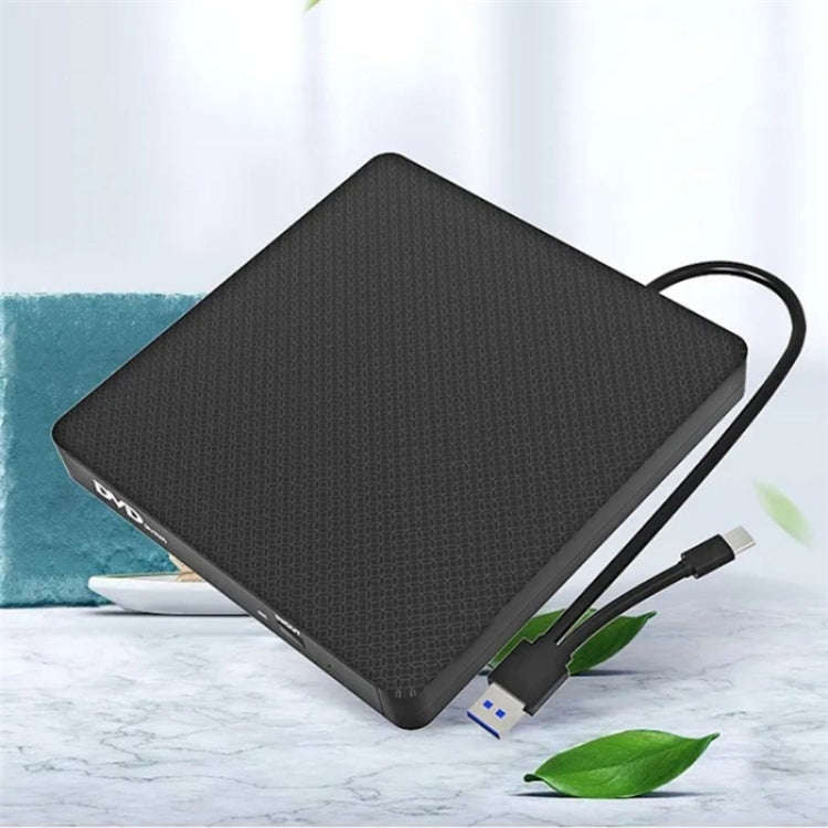 XD009 External CD Reader VCD Burner Ultra-thin Design Laptop Computer USB 3.0+Type-C DVD Drive, X...