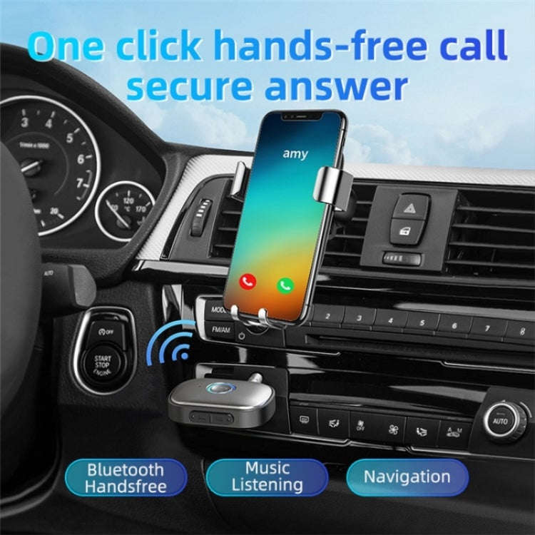 Portable Mini BT 5.3 Receiver Car Audio Adapter Hands-Free AUX Car Bluetooth Receiver, W1