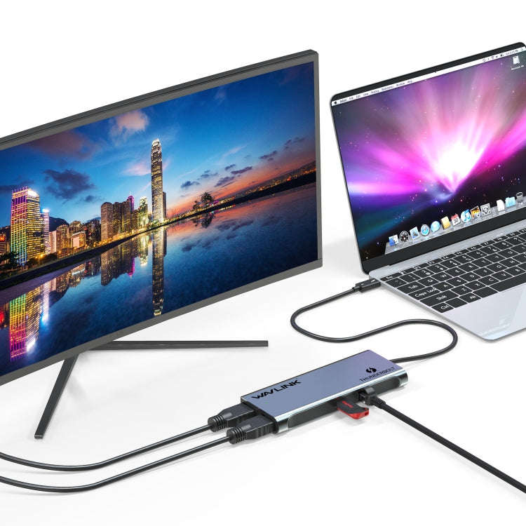 WAVLINK WL-UTD05 Multi-Function 4-in-1 Extender Type-C to DP Thunderbolt 3 Connector 4K Transfer,...