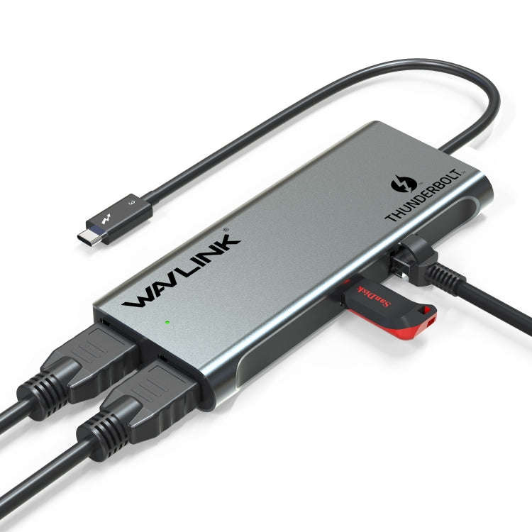 WAVLINK WL-UTD05 Multi-Function 4-in-1 Extender Type-C to DP Thunderbolt 3 Connector 4K Transfer,...