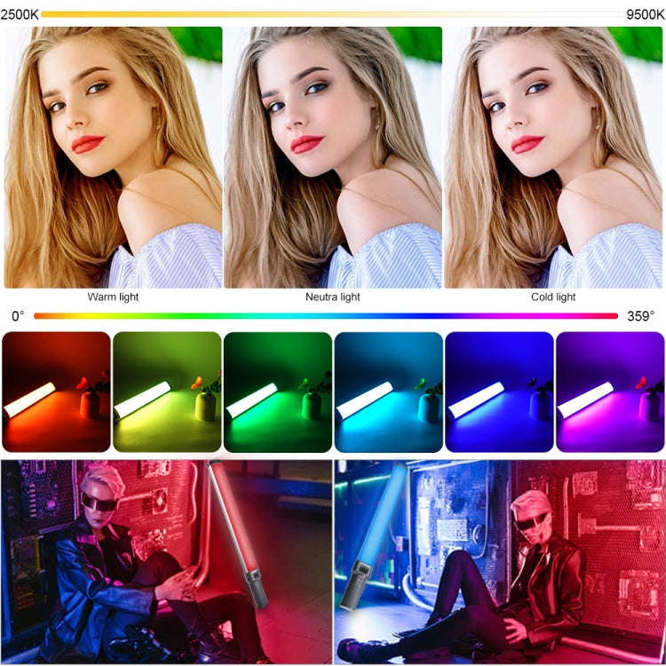 VLOGLITE W270RGB Live Streaming E-Sports Handheld Fill Light LED Studio Light, US Plug, UK Plug, ...