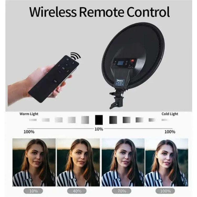 JMARY FM-15RS 40W Adjustable 15-inch Portrait Light Studio LED Round Fill Light, US Plug, EU Plug