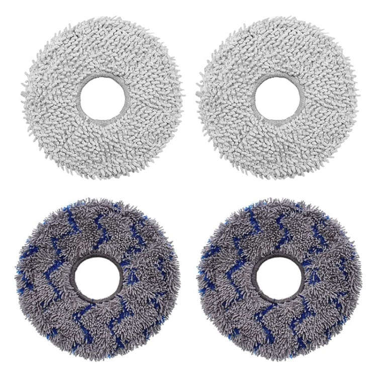 JUNSUNMAY 4pcs Washable Mop Pads Replacement for ECOVACS DEEBOT X1 Turbo / X2 Omni / T20 Pro