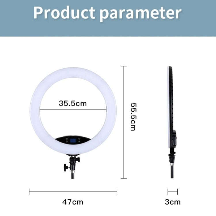 JMARY FM-19RS Photography LED Ring Fill Light 19-inch Touch Control Beauty Light, US Plug, EU Plug
