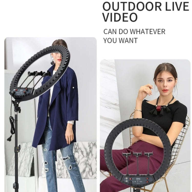 JMARY FM-21R With Remote Control Phone Clip 21-inch Dimmable LED Ring Light, US Plug, EU Plug