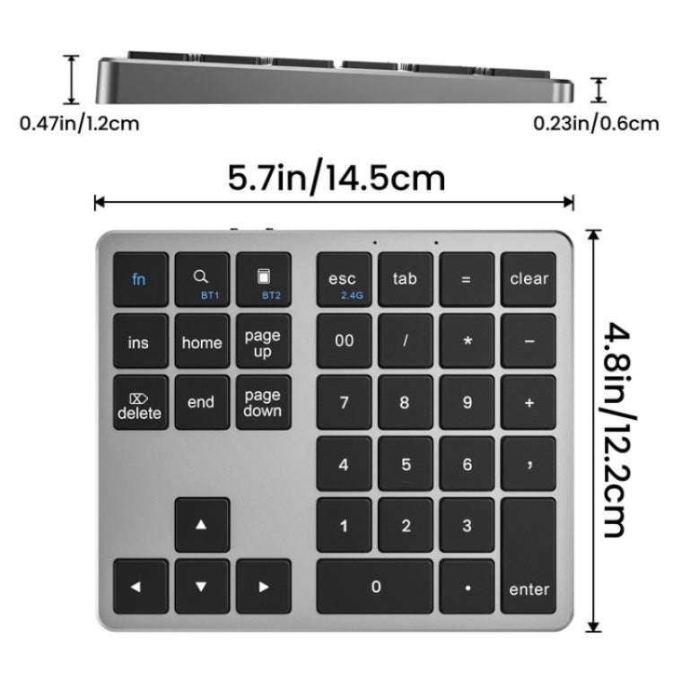 K-35 Computer Laptop Keyboard 35-Keys Tablet Accessories Bluetooth Keypad