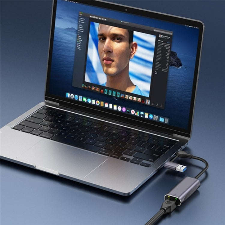 T30B USB / Type-C to Gigabit Hub Adapter for Laptop Tablet PC Phones Docking Station, T30B